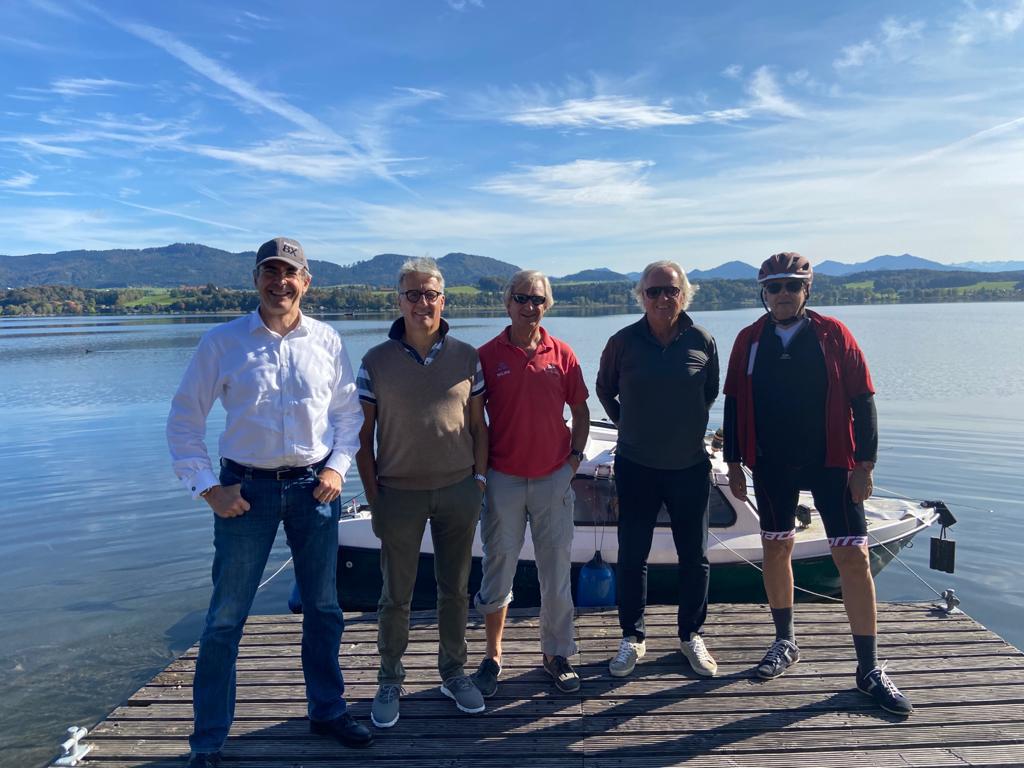 (v.l.n.r.) Maurizio Totta, Peter Pichler, Andreas Blaschke, Christian Seywald und mir im September am Wallersee